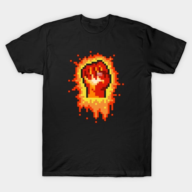 Exploding Fist T-Shirt by wecanrewind
